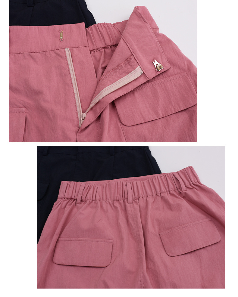 大きいサイズ レディース ドローストリング付きワークウェアスタイルミニスカート LL 3L 4L 5L