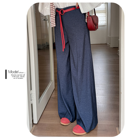 大きいサイズ レディース ストレートハイウエストレッグパンツ（ベルト別売） LL 3L 4L 5L