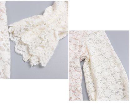 大きいサイズ レディース Vネックビーズボタン花柄レースワンピース LL 3L 4L 5L