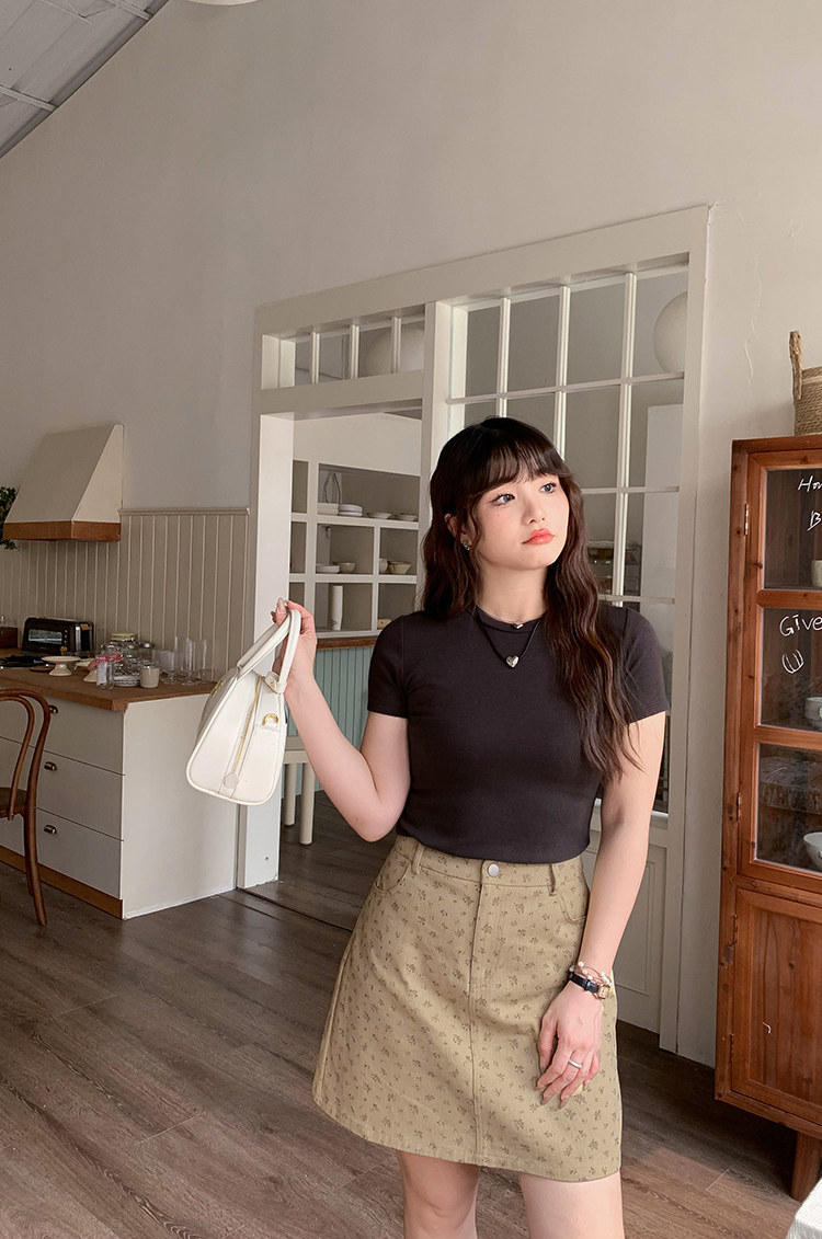 大きいサイズ レディース 小花柄ハイウエストAラインミニスカート LL 3L 4L 5L 6L