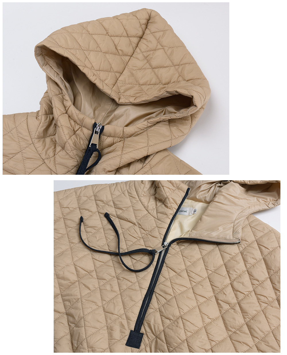 大きいサイズ レディース プルオーバーフード付きキルティングスウェットパーカー 3L 4L 5L