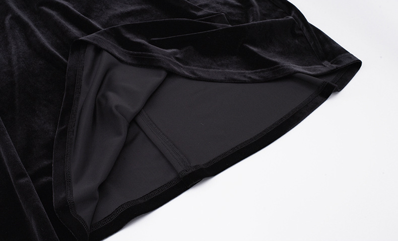 大きいサイズ レディース Vネックレースベルベットエレガントワンピース  LL 3L 4L 5L 6L