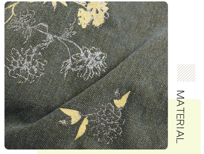 大きいサイズ レディース レトロ花柄デニムキャミソールワンピース LL 3L 4L 5L