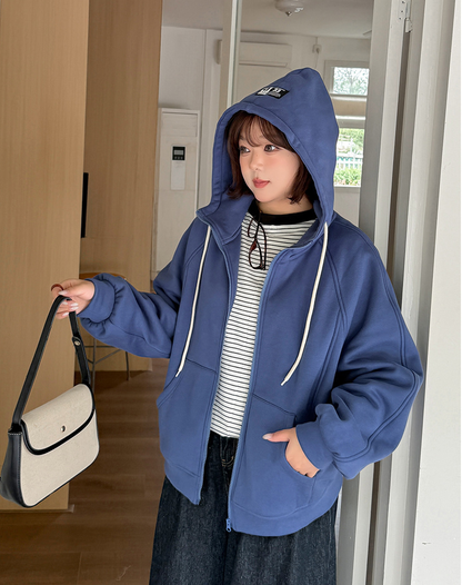 大きいサイズ レディース フードタグ付き裏地フリースニットスウェットパーカー LL 3L 4L 5L