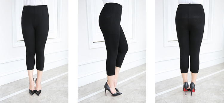 大きいサイズ レディース ゆったりフィット7分丈レギンス LL 3L 4L 5L 6L