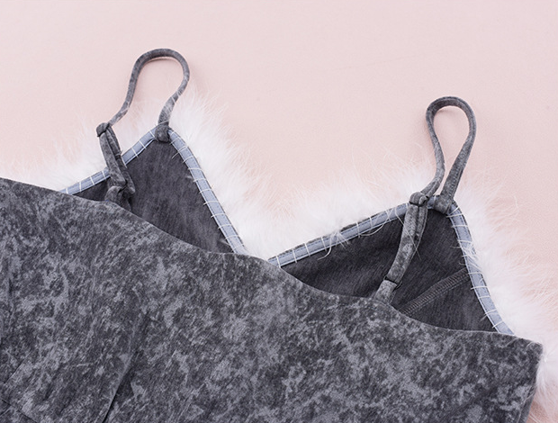 大きいサイズ レディース  ファーベルベットスリップワンピースヴィンテージプリント LL 3L 4L 5L