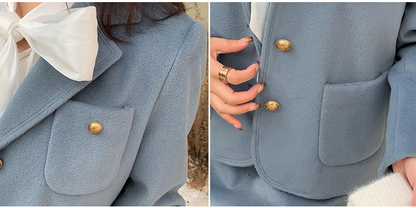 大きいサイズ レディース エレガント厚手セットアップスーツ（ジャケット+スカート） LL 3L 4L 5L