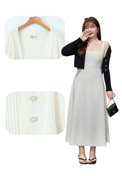 大きいサイズ レディース フレンチニットショートカーディガン LL 3L 4L