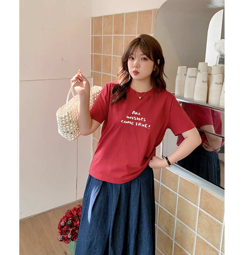 大きいサイズ レディース ラウンドネックロゴTシャツ LL 3L 4L 5L