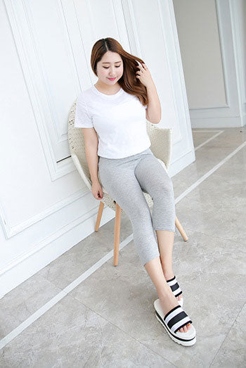 大きいサイズ レディース ゆったりフィット7分丈レギンス LL 3L 4L 5L 6L