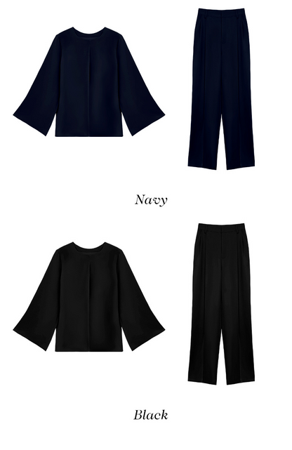 大きいサイズ レディース ケープ風フレアスリーブエレガントセットアップ L LL 3L