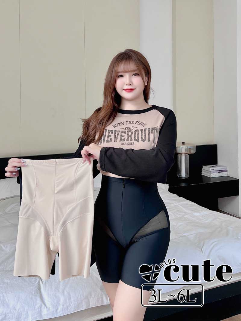 大きいサイズ レディース フロントジップくびれメイクシェイプガードル 3L 4L 5L 6L