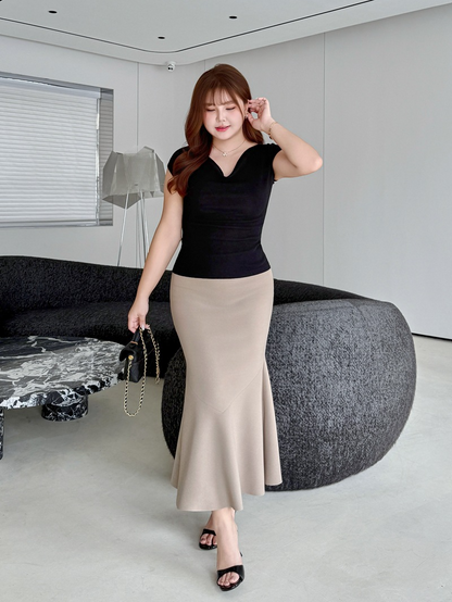 大きいサイズ レディース ボディコンフィッシュテールスカート LL 3L 4L 5L