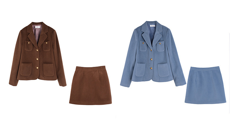 大きいサイズ レディース エレガント厚手セットアップスーツ（ジャケット+スカート） LL 3L 4L 5L