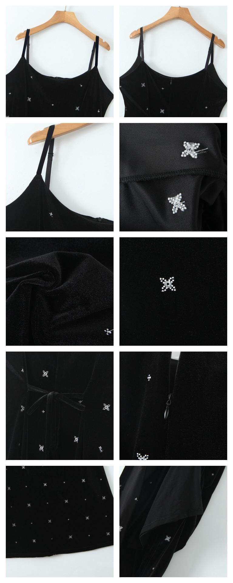 大きいサイズ レディース インナートップス+ベルベットキャミソールワンピース（ショート/ロング） LL 3L 4L 5L