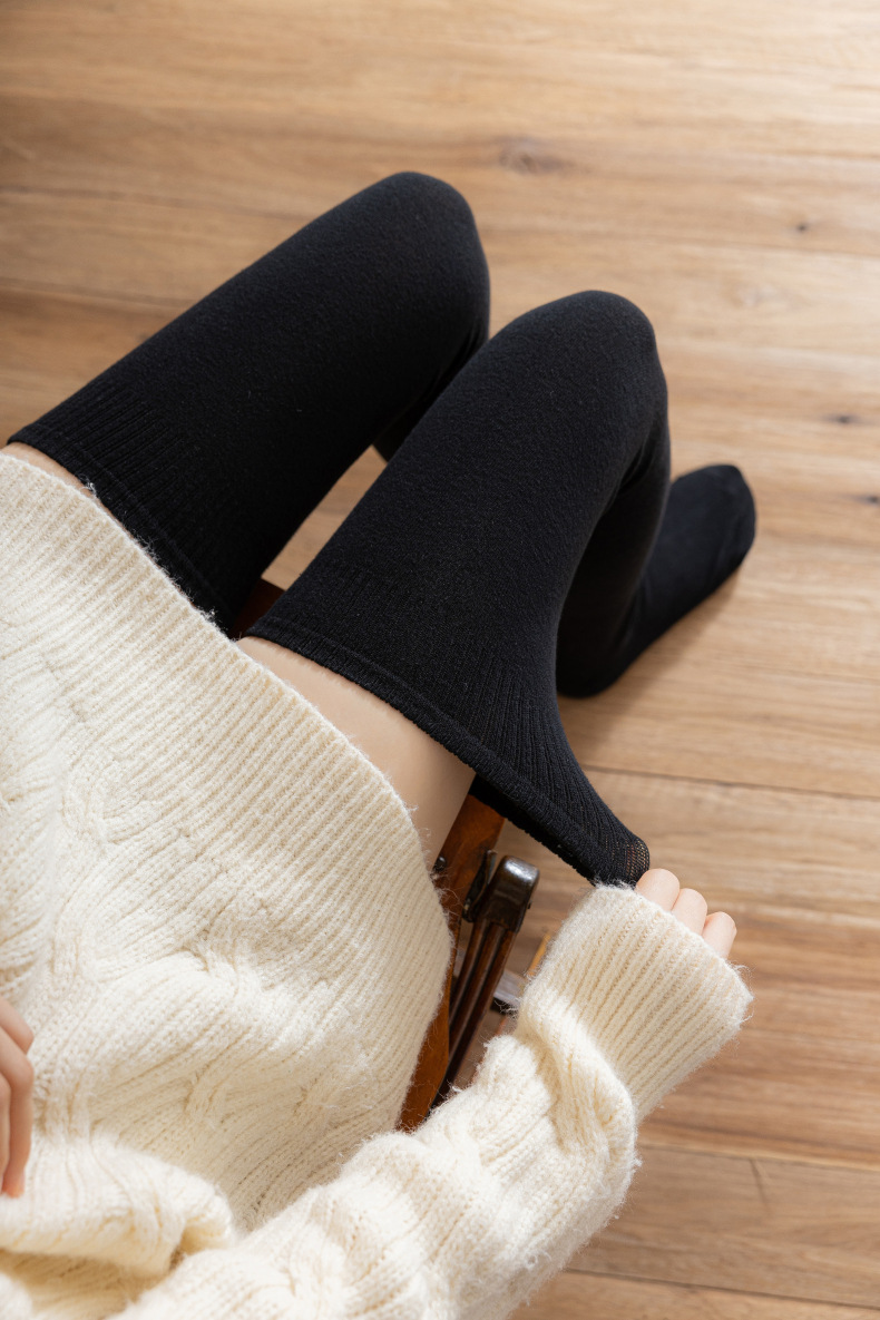 大きいサイズ レディース 滑り止め付きニーハイソックス F フリーサイズ(LL-4L)