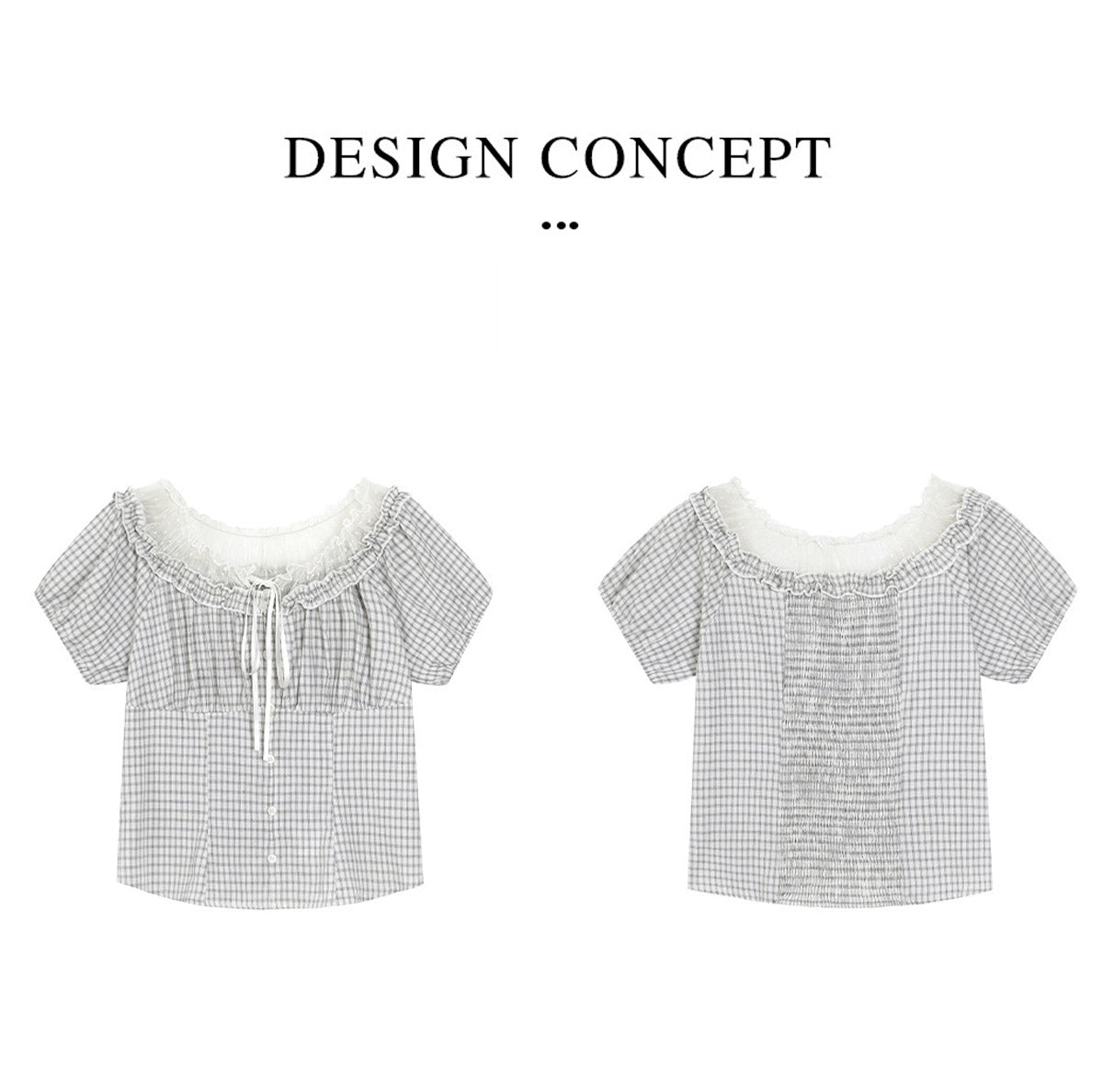 大きいサイズ レディース レースフリルオフショルチェックセットアップ LL 3L 4L 5L 6L