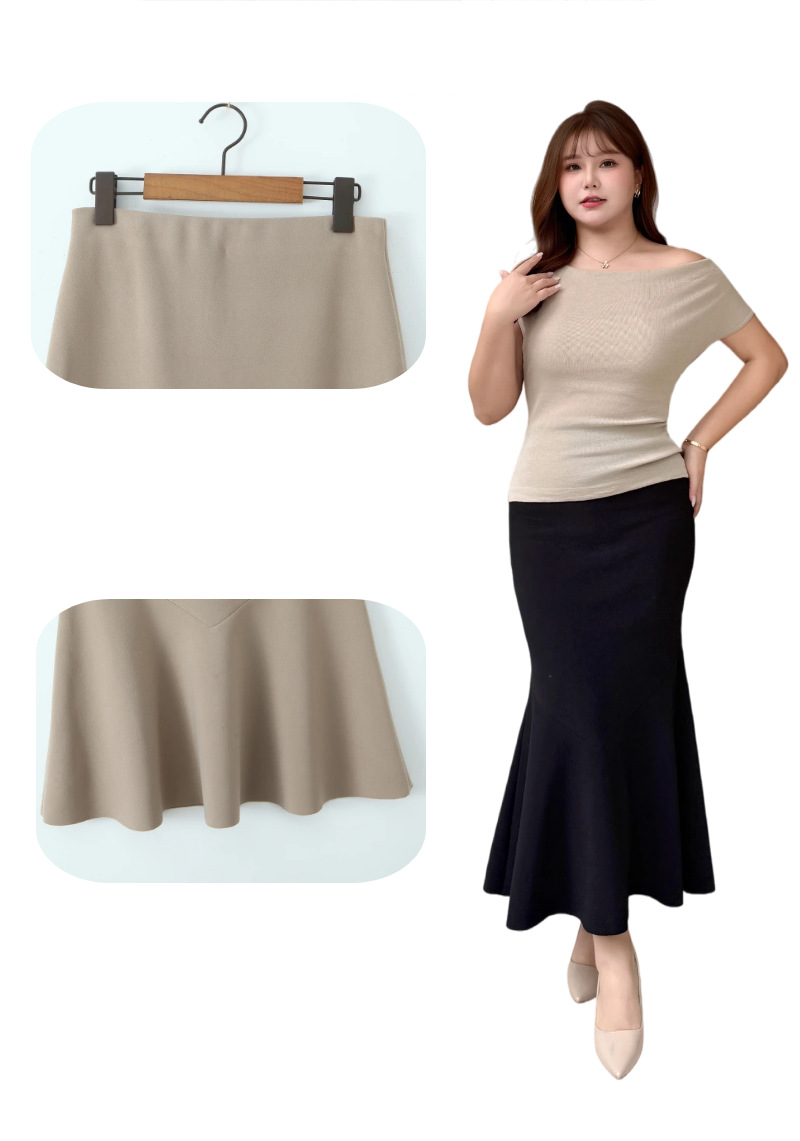 大きいサイズ レディース ボディコンフィッシュテールスカート LL 3L 4L 5L