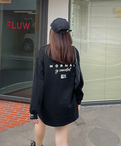 大きいサイズ レディース ハートチャームラウンドネックプリント長袖スウェットTシャツ LL 3L 4L 5L