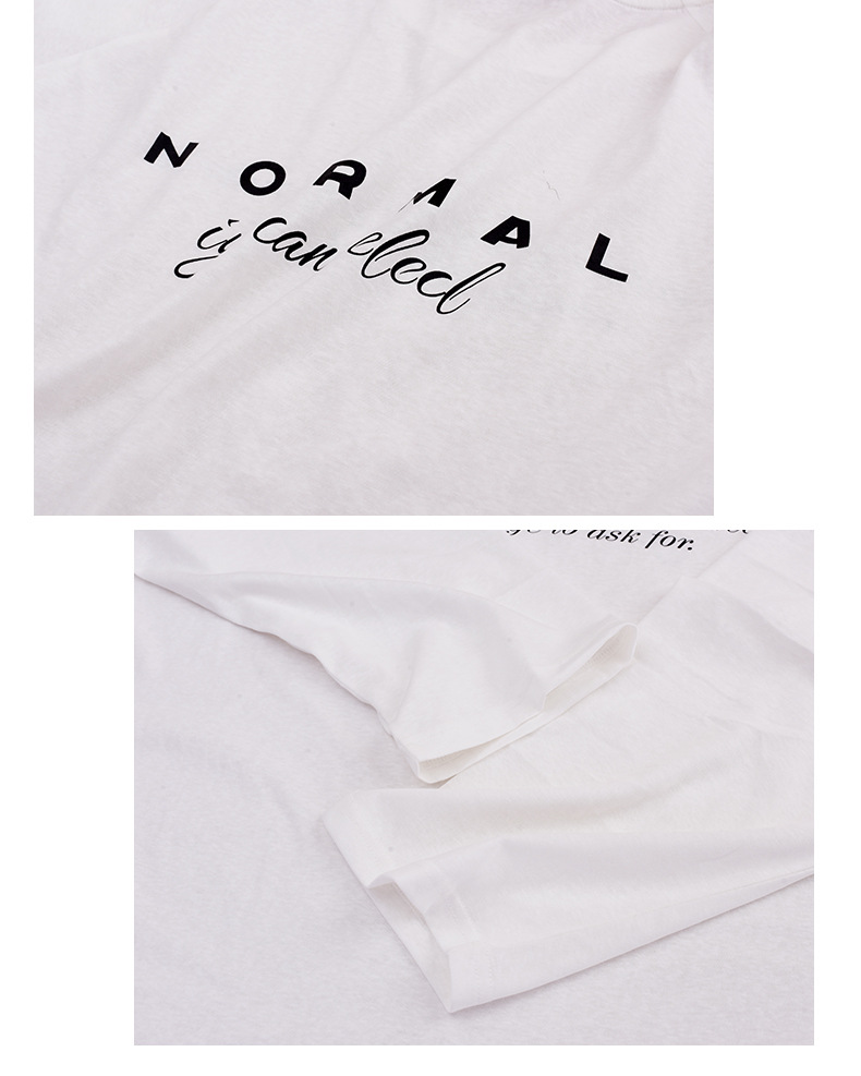 大きいサイズ レディース ラウンドネックプリントロゴ長袖白Tシャツ 3L 4L 5L
