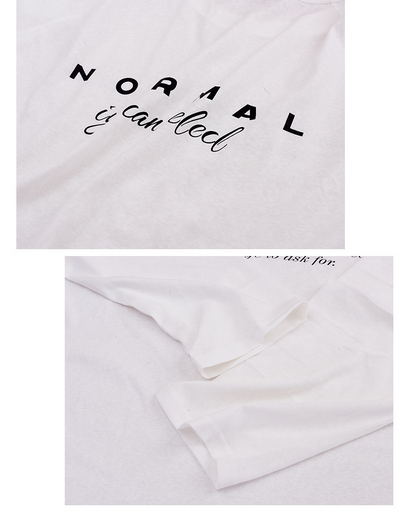 大きいサイズ レディース ラウンドネックプリントロゴ長袖白Tシャツ 3L 4L 5L