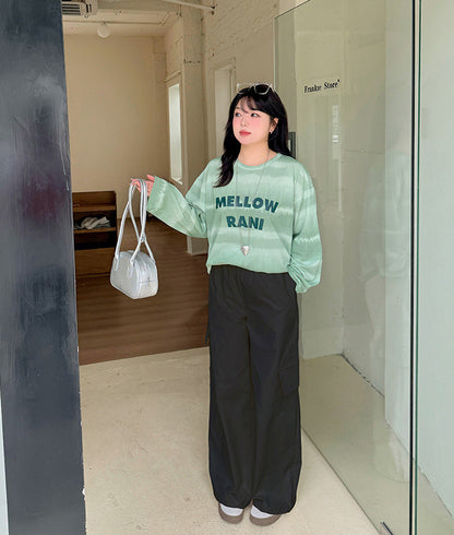 大きいサイズ レディース ワークポケット付きカジュアルワイドレッグパンツ LL 3L 4L 5L