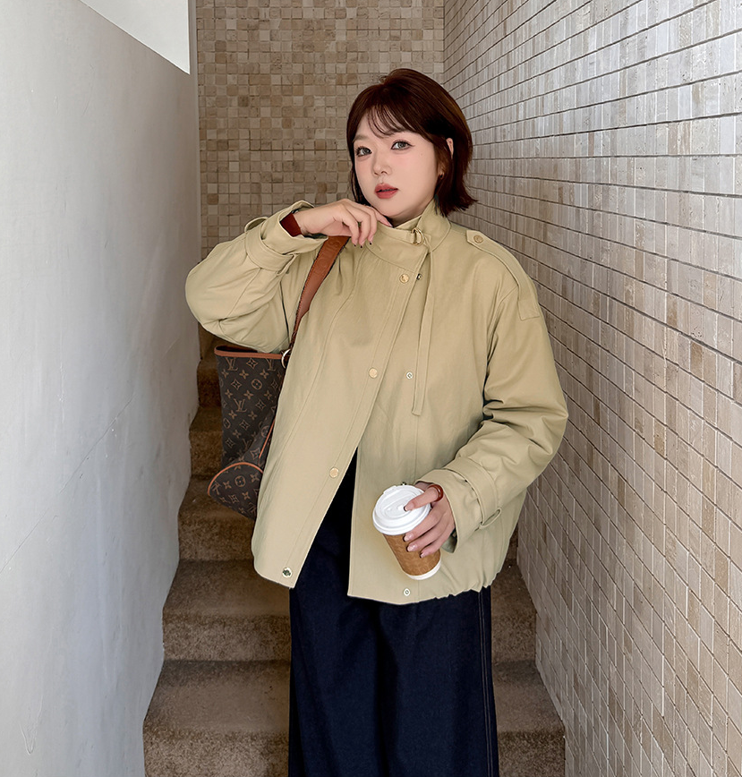 大きいサイズ レディース ワークウェアスタイルカジュアルコットンジャケット LL 3L 4L 5L