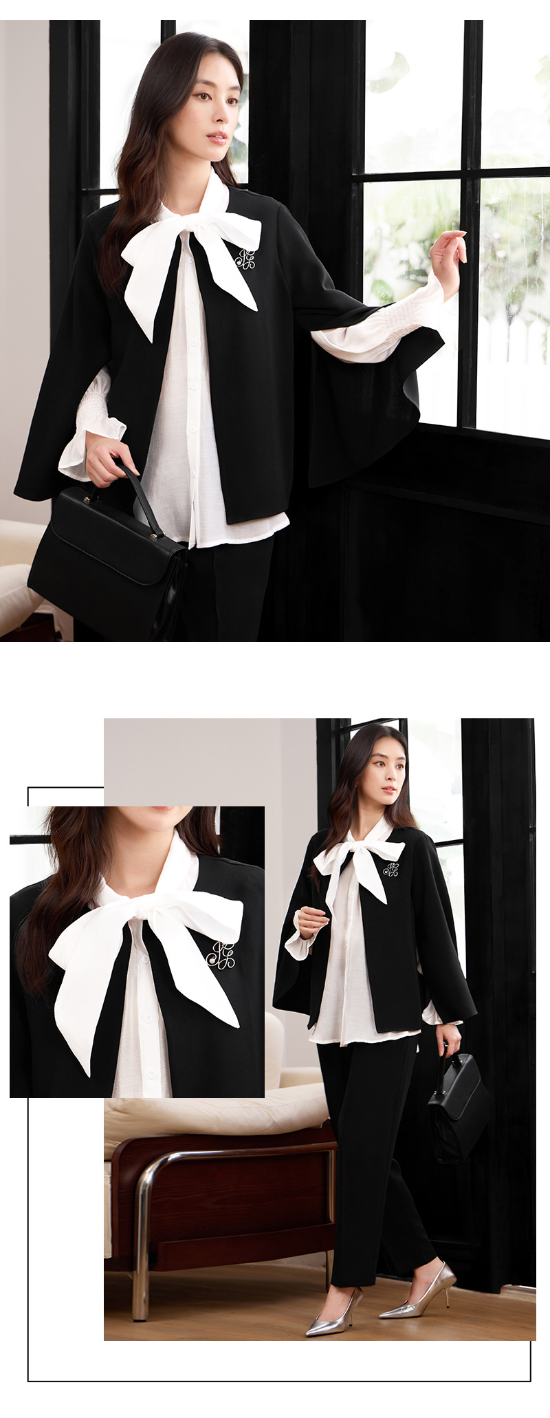 大きいサイズ レディース ケープ風フレアスリーブエレガントセットアップ L LL 3L