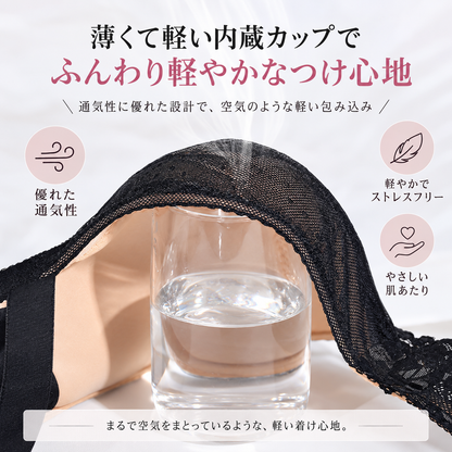 大きいサイズ レディース レース×ドットメッシュブラジャー＆ショーツセット 75-95DEFGHIJ