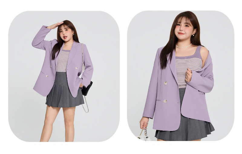 大きいサイズ レディース ダブルブレストカジュアルジャケット LL 3L 4L 5L