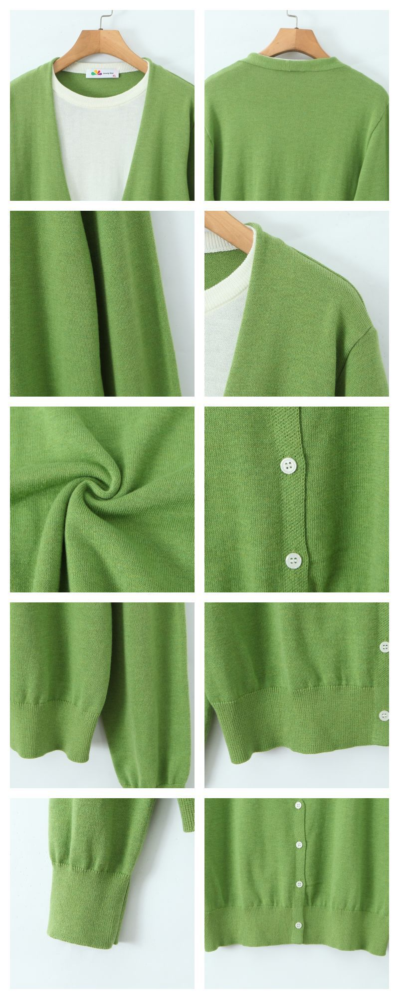 大きいサイズ レディース フェイクツーピースニットカーディガン LL 3L 4L 5L