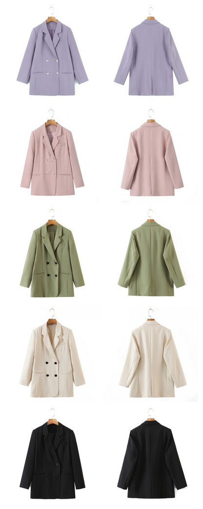 大きいサイズ レディース ダブルブレストカジュアルジャケット LL 3L 4L 5L