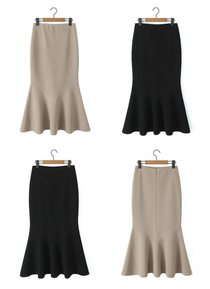 大きいサイズ レディース ボディコンフィッシュテールスカート LL 3L 4L 5L