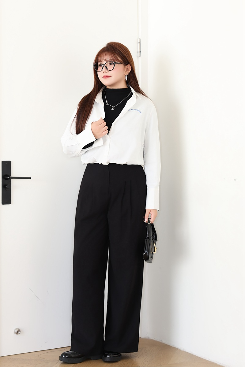 大きいサイズ レディース ハイネック長袖スタイリッシュインナーシャツ LL 3L 4L 5L