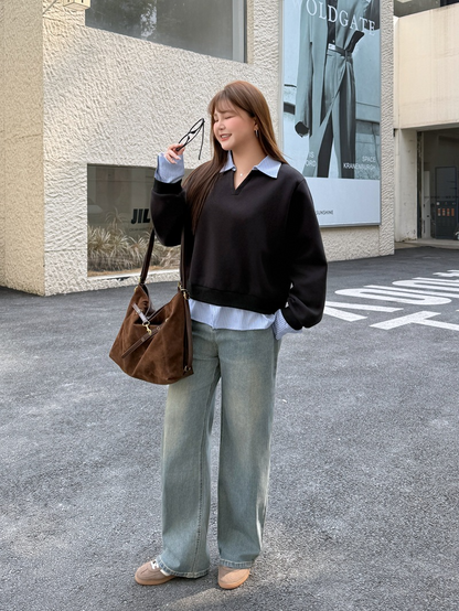 大きいサイズ レディース フェイクスウェットシャツセットアップ（スウェットシャツ＋スカート） LL 3L 4L 5L