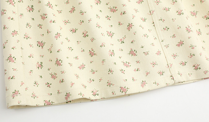 大きいサイズ レディース 小花柄ハイウエストAラインミニスカート LL 3L 4L 5L 6L