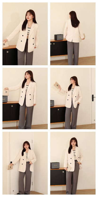 大きいサイズ レディース ダブルブレストカジュアルジャケット LL 3L 4L 5L