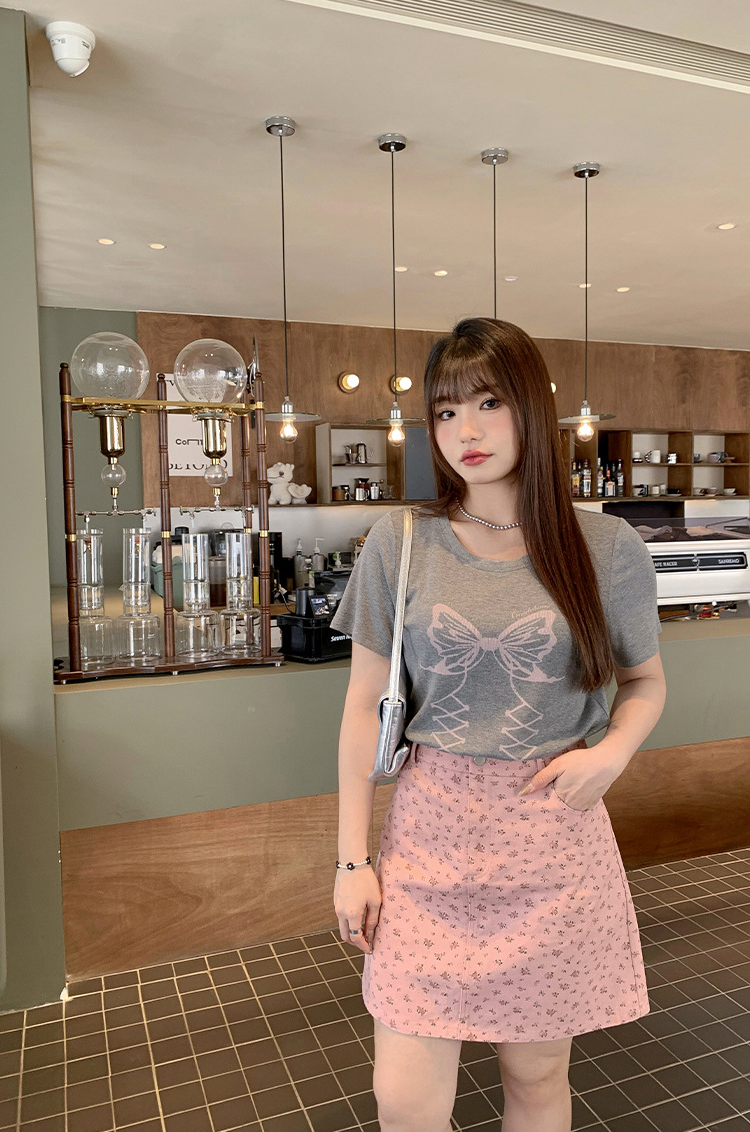 大きいサイズ レディース 小花柄ハイウエストAラインミニスカート LL 3L 4L 5L 6L