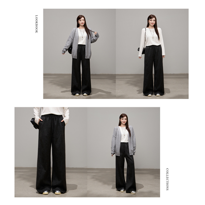 大きいサイズ レディース カーディガン/スパンコールワイドレックパンツ(別売) LL 3L 4L 5L