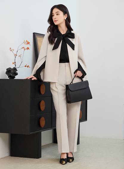 大きいサイズ レディース ケープ風フレアスリーブエレガントセットアップ L LL 3L