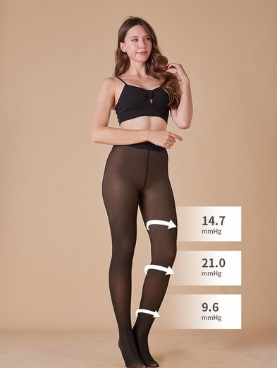 大きいサイズ レディース 暖かいフリース裏地付き透けて見えるタイツ S M L