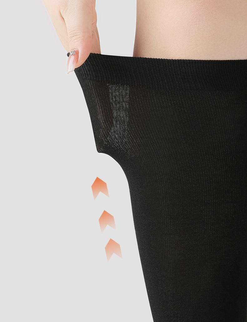 大きいサイズ レディース スリムフィット着圧ハイソックス F フリーサイズ(LL-5L)