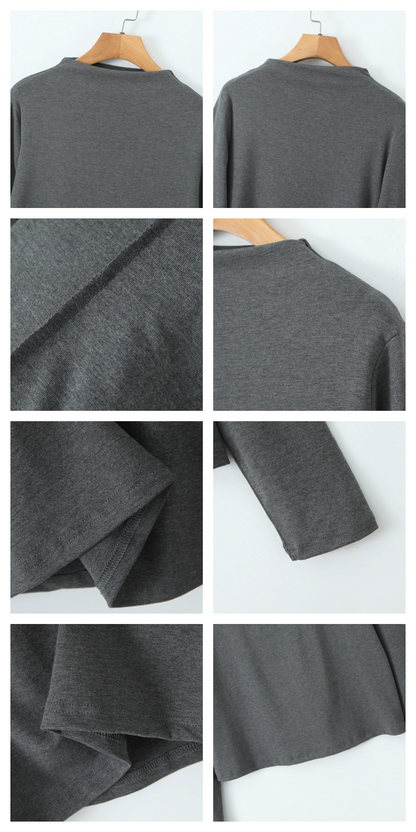 大きいサイズ レディース ハイネック長袖スタイリッシュインナーシャツ LL 3L 4L 5L