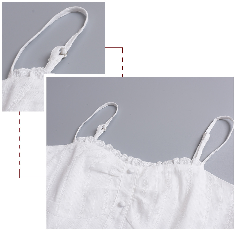 大きいサイズ レディース ストライプ柄ジャカードコットンフリルワンピース（ミニ / ロング） LL 3L 4L 5L