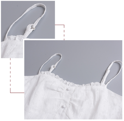 大きいサイズ レディース ストライプ柄ジャカードコットンフリルワンピース（ミニ / ロング） LL 3L 4L 5L