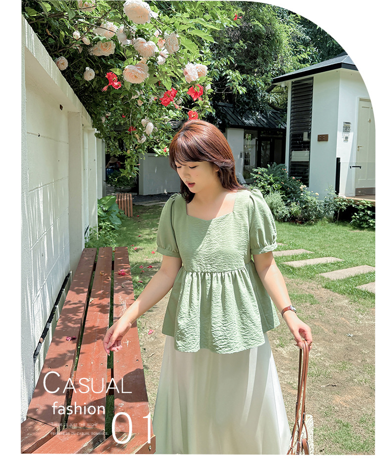 大きいサイズ レディース レースアップフリルベビードールブラウス LL 3L 4L 5L