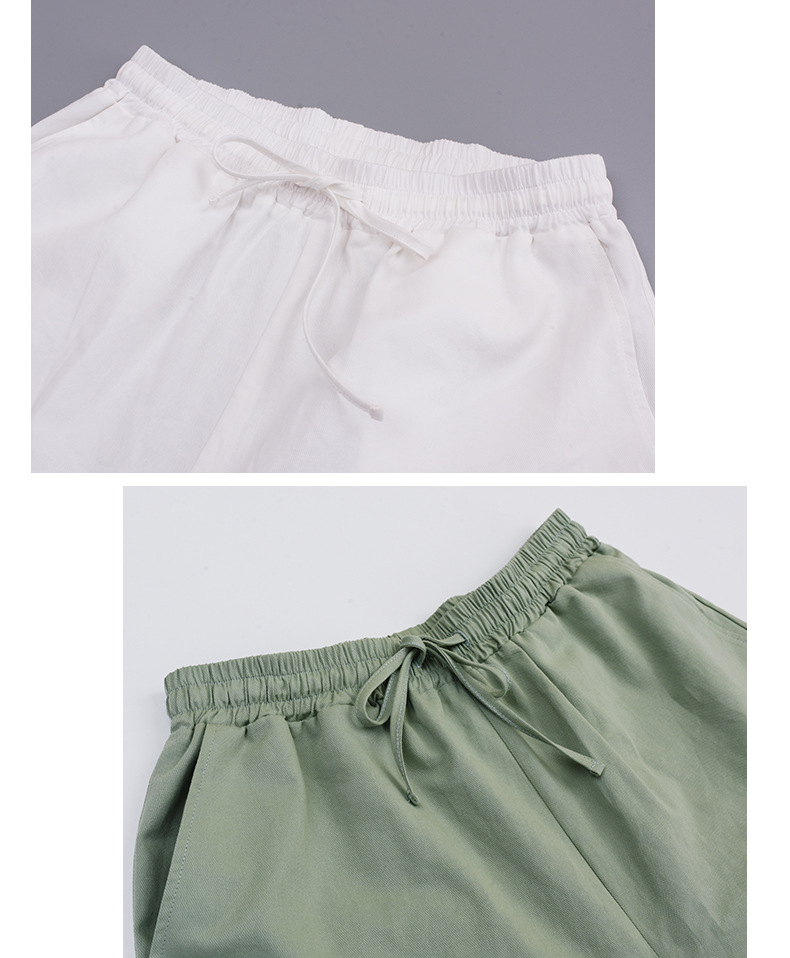 大きいサイズ レディース カジュアル無地コットンショートパンツ全4色 LL 3L 4L 5L