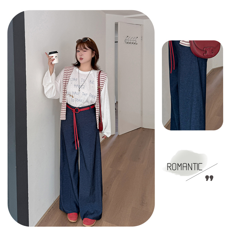 大きいサイズ レディース ストレートハイウエストレッグパンツ（ベルト別売） LL 3L 4L 5L
