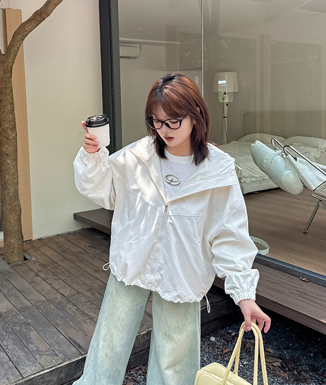 大きいサイズ レディース フード付きハイカーゴダブルジッパージャケット LL 3L 4L 5L