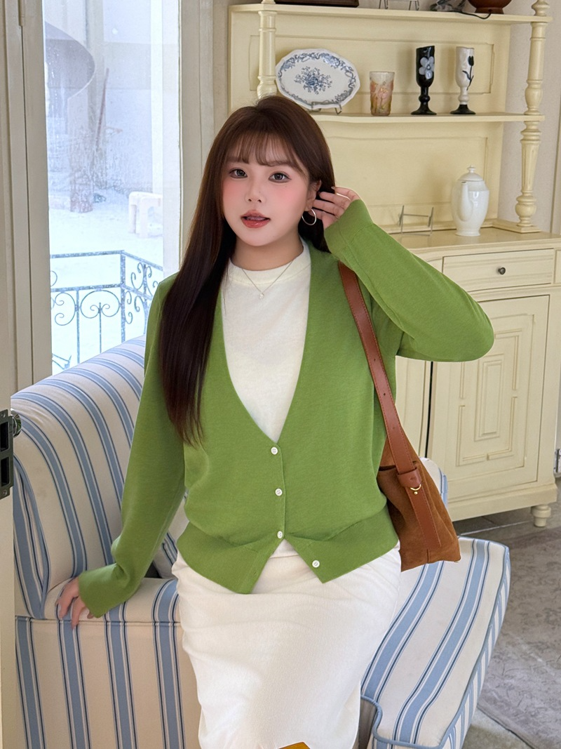 大きいサイズ レディース フェイクツーピースニットカーディガン LL 3L 4L 5L